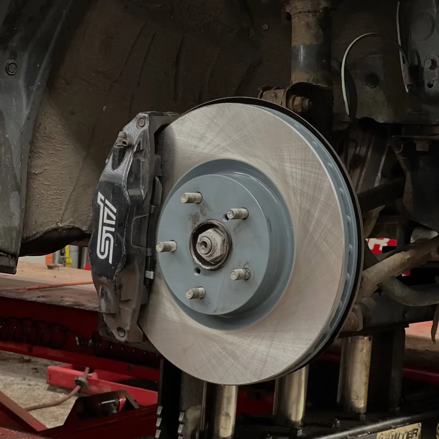 new auto brakes-squeezed